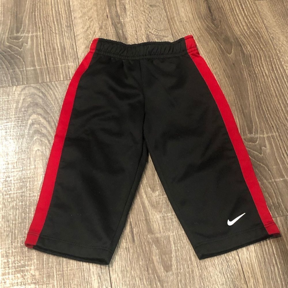 Nike Sweatpants Size 18 months Kids Black Joggers with Red Stripes